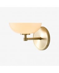 Lampada da parete vintage a forma di ventaglio TF Astoria - Vetro artistico lavorato a mano - Per luce d'accento da camera da