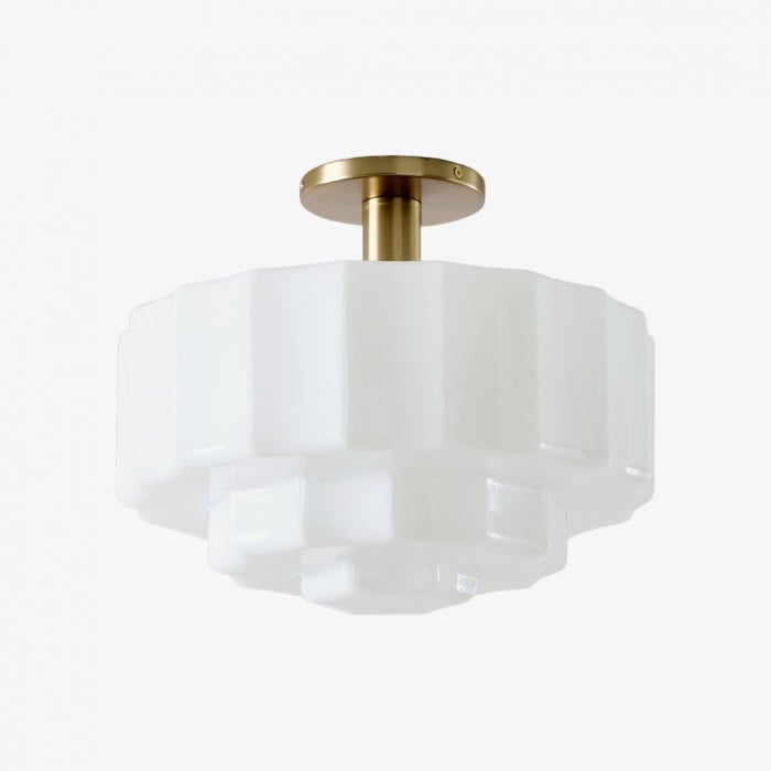 Lámpara empotrada Vexrona con pantalla de vidrio escalonado: iluminación contemporánea para dormitorios y pasillos HL1943