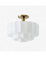 Lámpara empotrada Lustrona de latón vintage - Lámpara de techo de metal bruñido para sala de estar HL1868