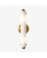 Lámpara de pared rectangular Kelsar - Acabados dorados y plateados para sala de estar o dormitorio HL2248