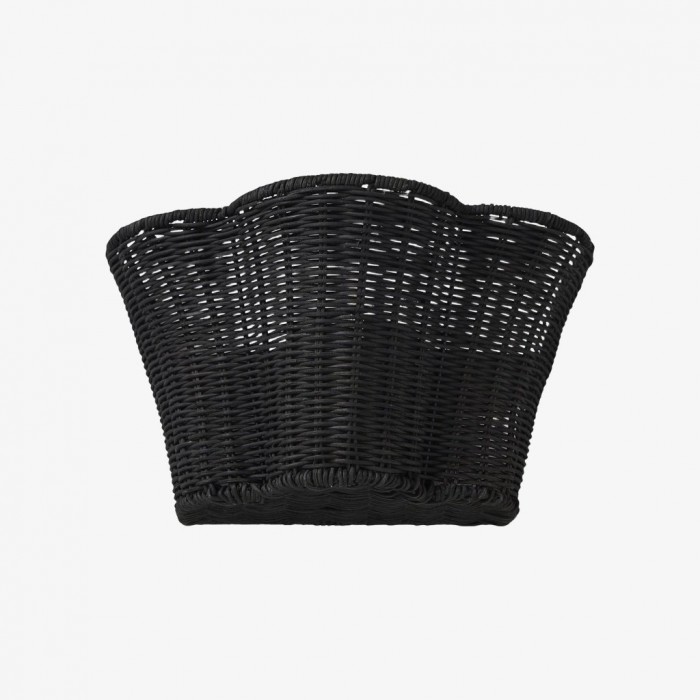 Applique murale tressée Wickara - Abat-jour festonné en forme de panier pour chambre à coucher HL1854