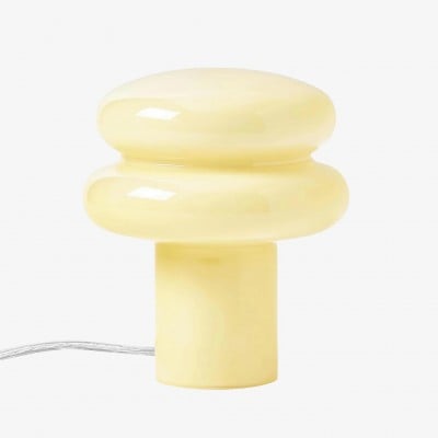 Orra Kleine opaal tafellamp - Paddenstoelvormige glazen lamp voor woonkamer HL1782