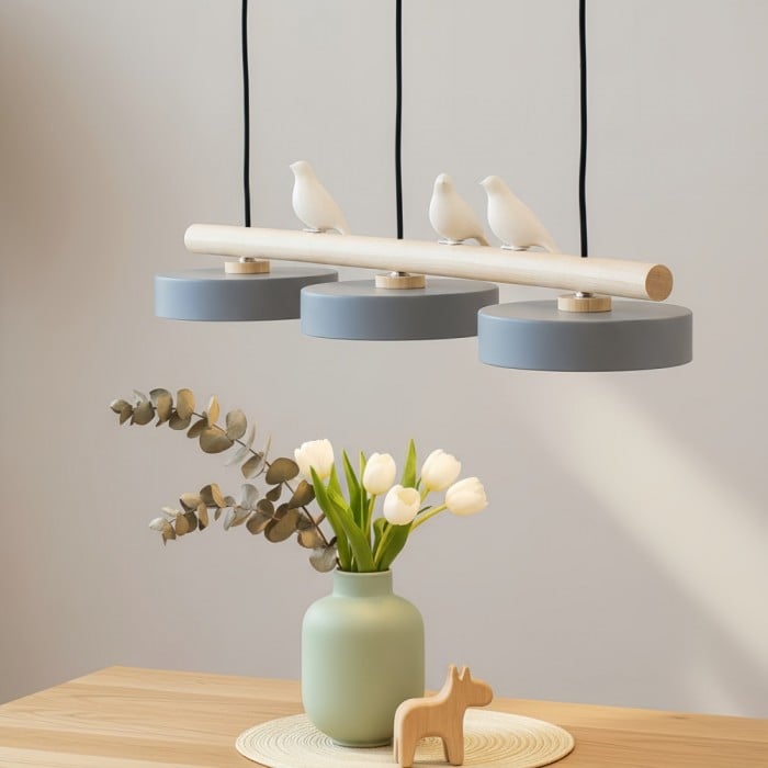 Creatieve hanglamp in de vorm van een takvogel HL943
