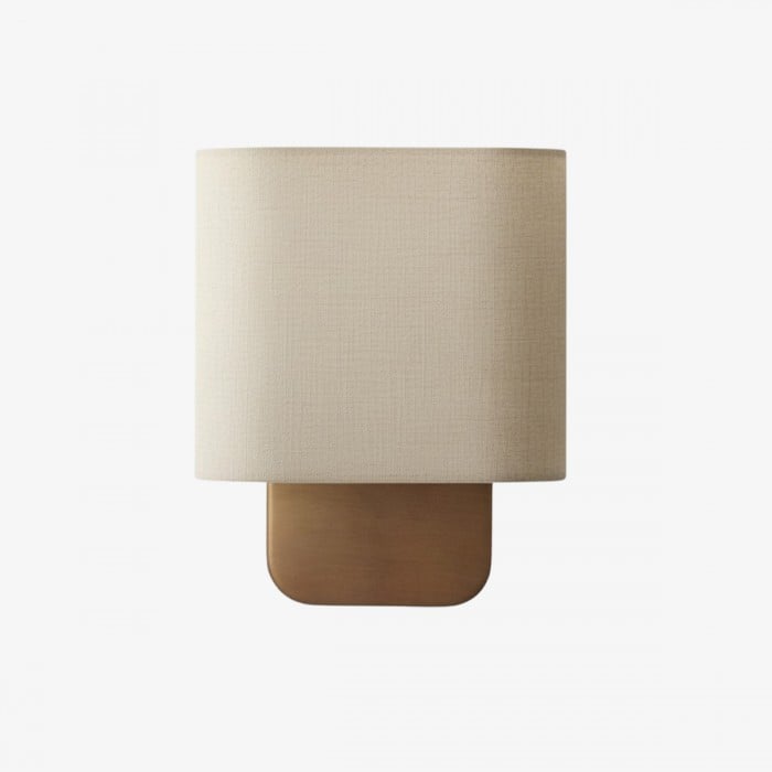 Nolvara Moderne Wandlamp met Stoffen Kap - Minimalistische Metalen Armatuur voor Slaapkamer en Hal HL2258