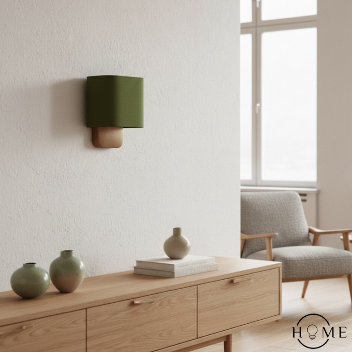 Nolvara Moderne Wandlamp met Stoffen Kap - Minimalistische Metalen Armatuur voor Slaapkamer en Hal HL2258