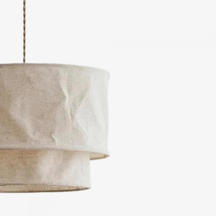 Aeroloom Pendelleuchte mit organischer Textur – Weicher, mehrlagiger Stoffschirm, moderne dekorative Beleuchtung für jeden Raum