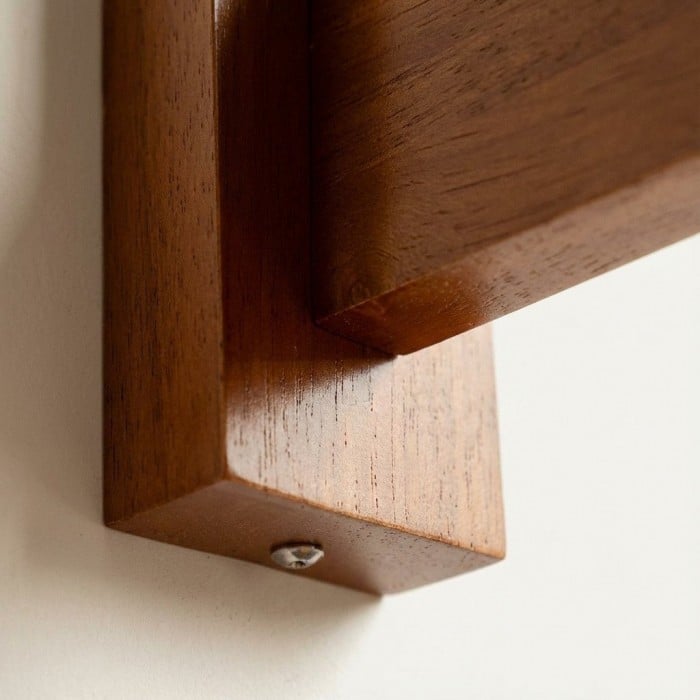 Afterglow Modern Sunset Wall Lamp - Dual Glass Shade Design with Wood-Texture Base HL2363