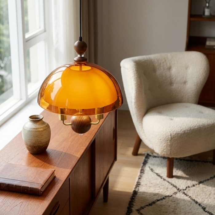 Afterglow Sunset Medieval Pendant Light - French Acrylic Pendant for Dining and Foyer HL2296