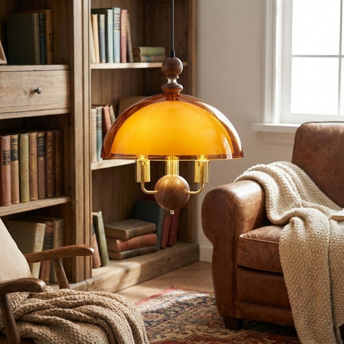 Afterglow Sunset Medieval Pendant Light - French Acrylic Pendant for Dining and Foyer HL2296