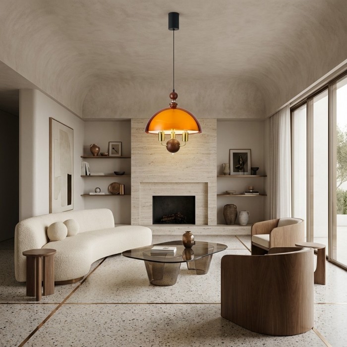 Afterglow Sunset Medieval Pendant Light - French Acrylic Pendant for Dining and Foyer HL2296