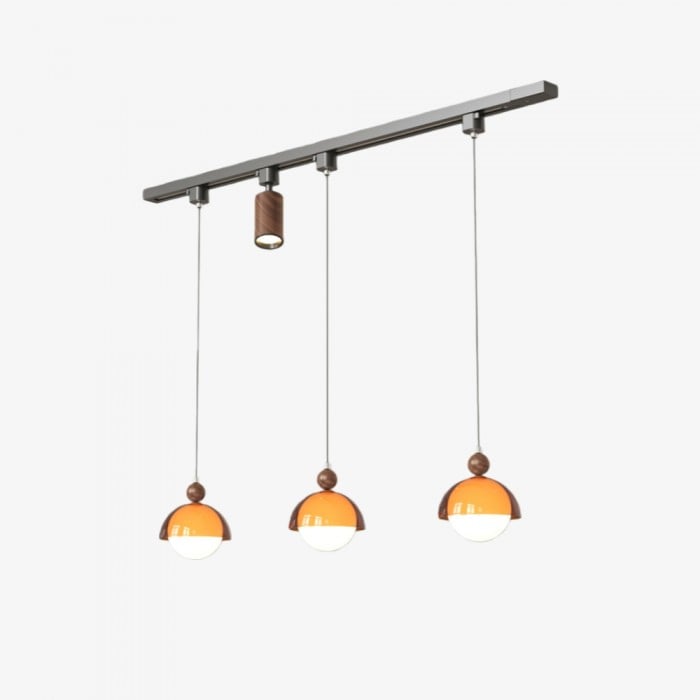 Afterglow Vintage Pendant - Hand-Blown Glass Shade Retro Pendant Lamp with Adjustable Cord for Dining Room HL2342