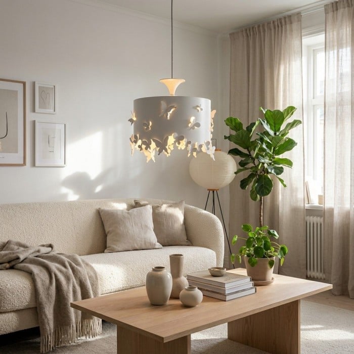 Alaria Design Pendant Lamp - Artistic Pendant Light with Ambient Shadow for Living Room HL2305