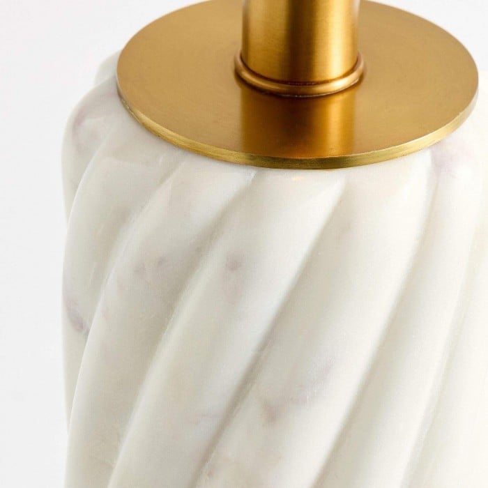 Lámpara de mesa de mármol Albi Sculpture: diseño minimalista de metal, ideal para dormitorio o salón HL2389