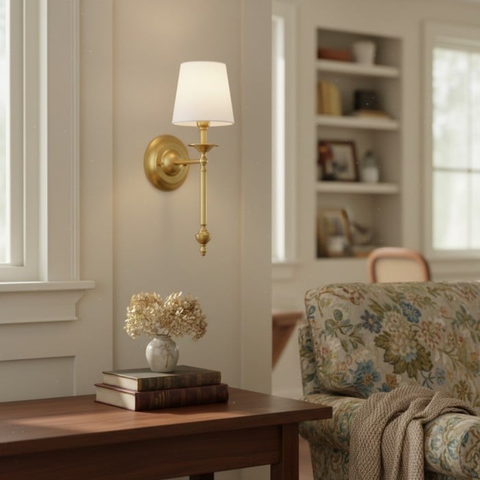 Arcuma vägglampa i koppar – Elegant vägglampa för traditionella och övergångsinredningar HL2297