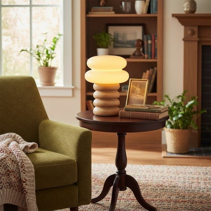 Auralume Modern Accent Table Lamp – Elegant Design Light for Reading Desk or Lounge Area HL2341