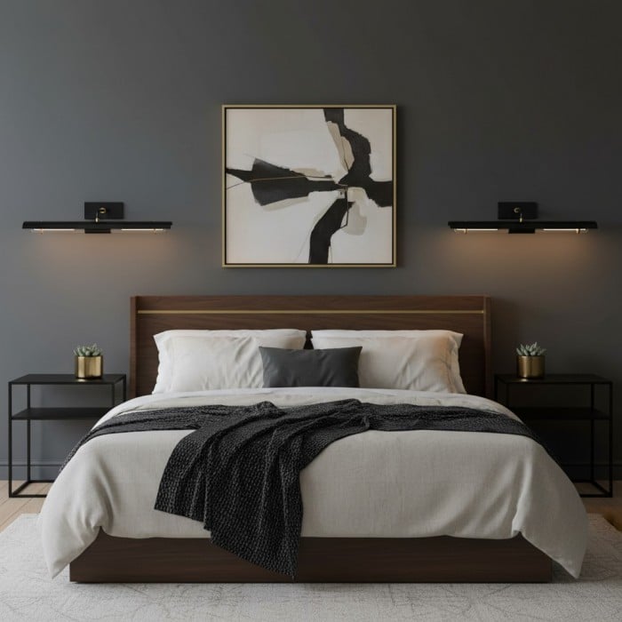 Aurix Minimalistisk Vägglampa i Järn – Elegant väggmonterad belysning som förhöjer alla inredningskonstverk HL2382