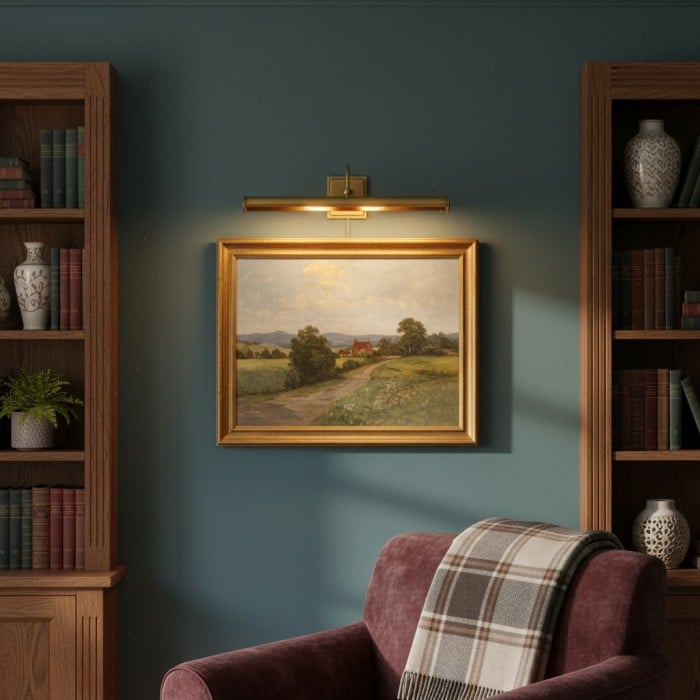 Aurix Tavellampa med justerbar metallram för konstverk och galleriutrymmen HL2367