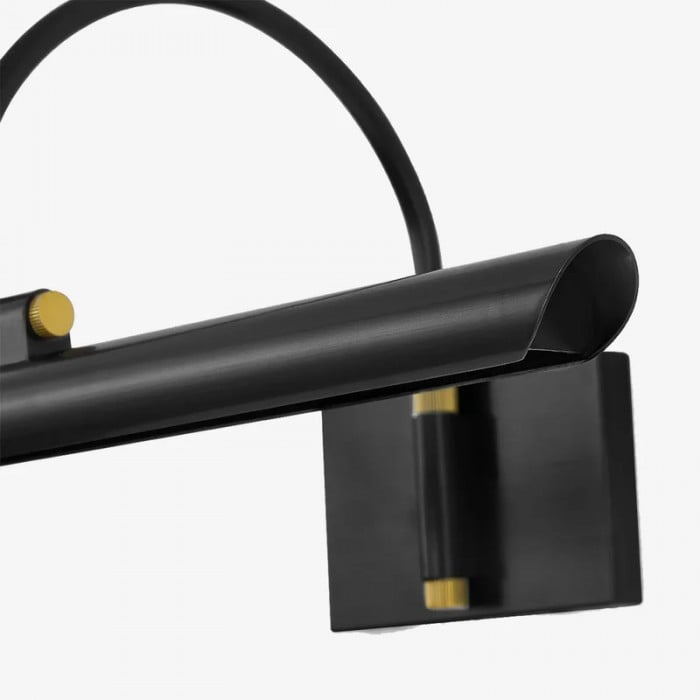 Kinkiet ścienny Aurix Picture Light – Slim Shade, metalowy, do galerii, z wykończeniem w kolorze czarnym, HL2380