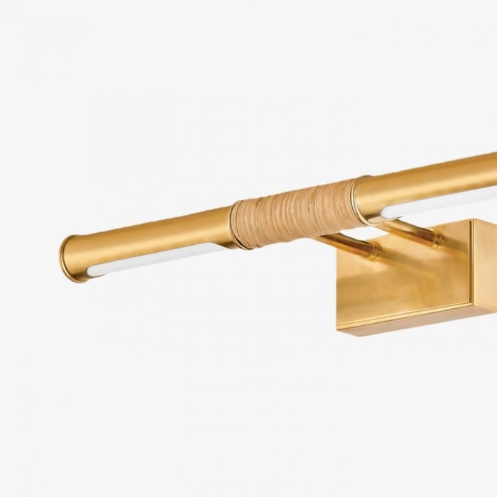 Aurix tavellampa – Smal vägglampa med inlindad mitt i bardesign i metallfinish för galleri och hall HL2374