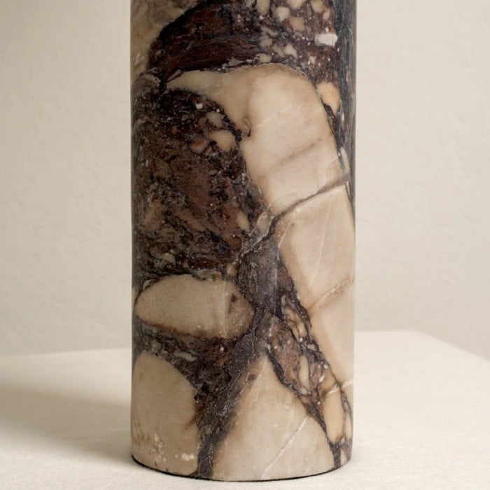 Cavilon Table Lamp with Fan-Shaped Linen Shade - Stone Finishes Suitable for Living Rooms HL2281