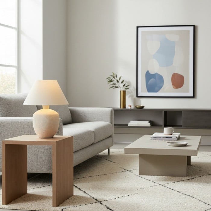 Ceruna Moderne Keramische Tafellamp – Sculpturaal ontwerp, strakke afwerking voor hal en woonkamer HL2393