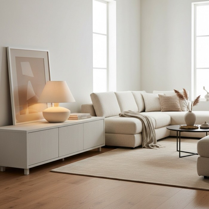 Ceruna Moderne Keramische Tafellamp – Sculpturaal ontwerp, strakke afwerking voor hal en woonkamer HL2393