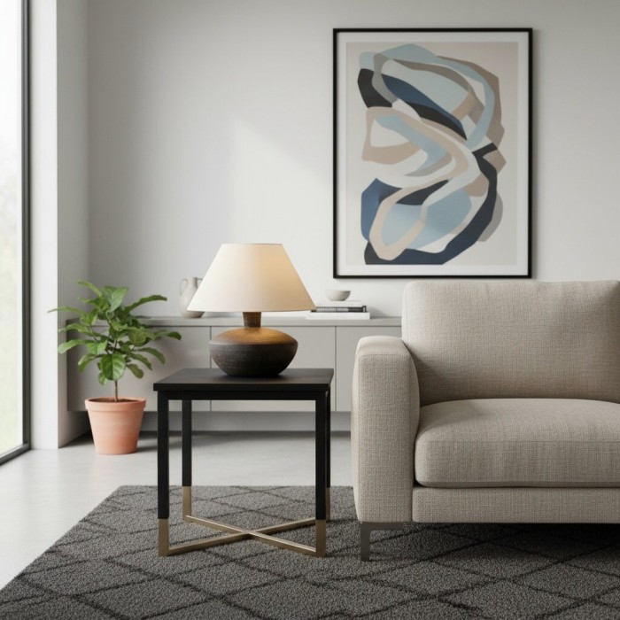 Ceruna Moderne Keramische Tafellamp – Sculpturaal ontwerp, strakke afwerking voor hal en woonkamer HL2393