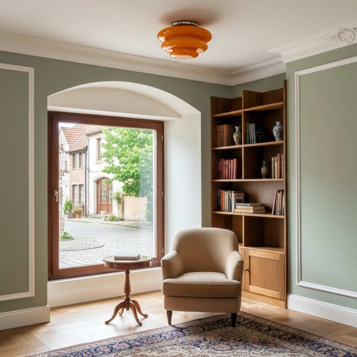 Cirren Layered Ceiling Light – Artistic Circular Silhouette Ceiling Fixture for Dining Area HL2348