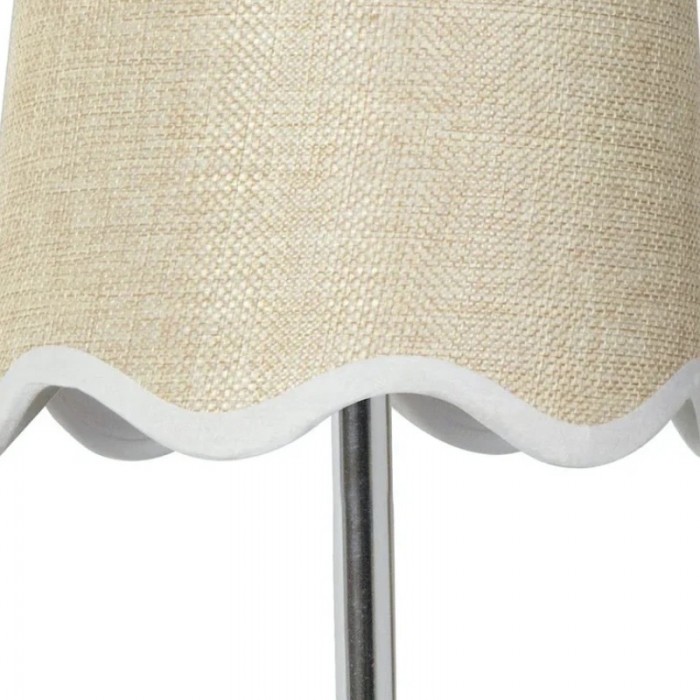 Współczesna lampa ścienna Glissum z metalu i lnu z miękkim, rozproszonym kloszem do przedpokoju lub wejścia HL2320