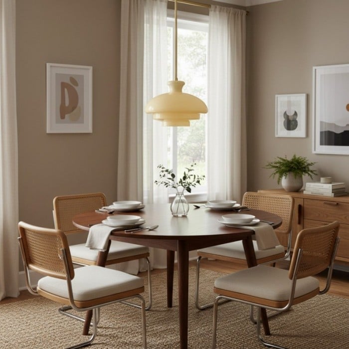 HaloVita Decorative Pendant Lamp – Minimalist Metal and Glass Pendant for Living Areas HL2355