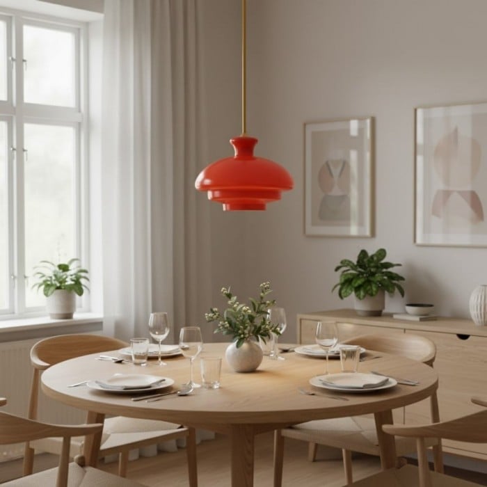 HaloVita Decorative Pendant Lamp – Minimalist Metal and Glass Pendant for Living Areas HL2355