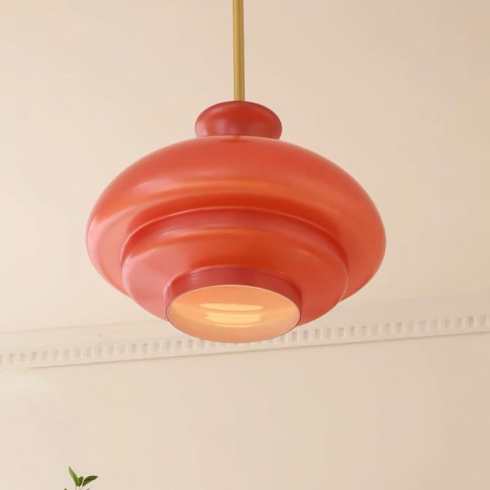 HaloVita Decorative Pendant Lamp – Minimalist Metal and Glass Pendant for Living Areas HL2355