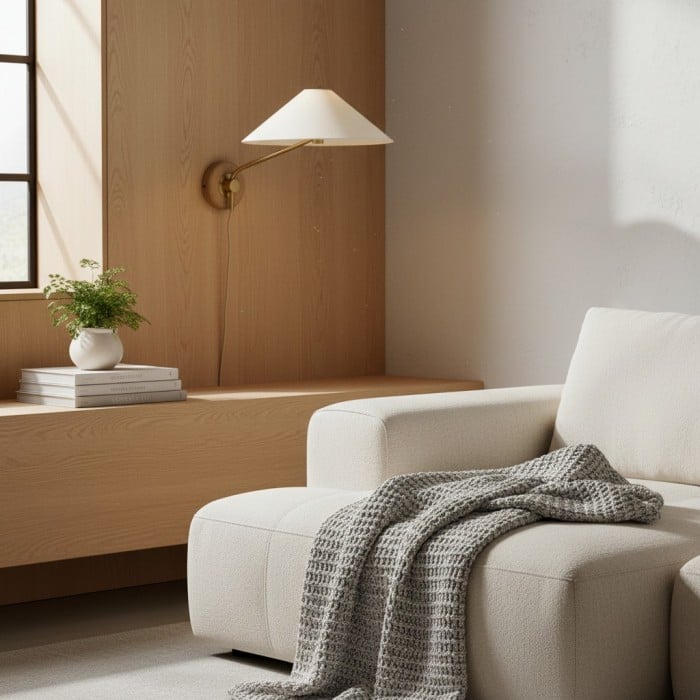 Lampada con paralume conico girevole Ivoryne - Adatta per angoli di lettura moderni HL2312