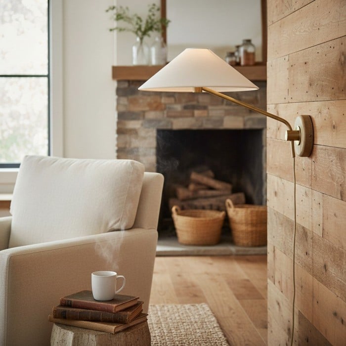 Lampada con paralume conico girevole Ivoryne - Adatta per angoli di lettura moderni HL2312