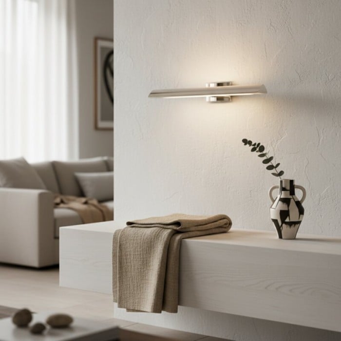 Libris Wall-Mounted Picture Light - Minimalist Linear Metal Frame for Artwork & Hallway HL2375