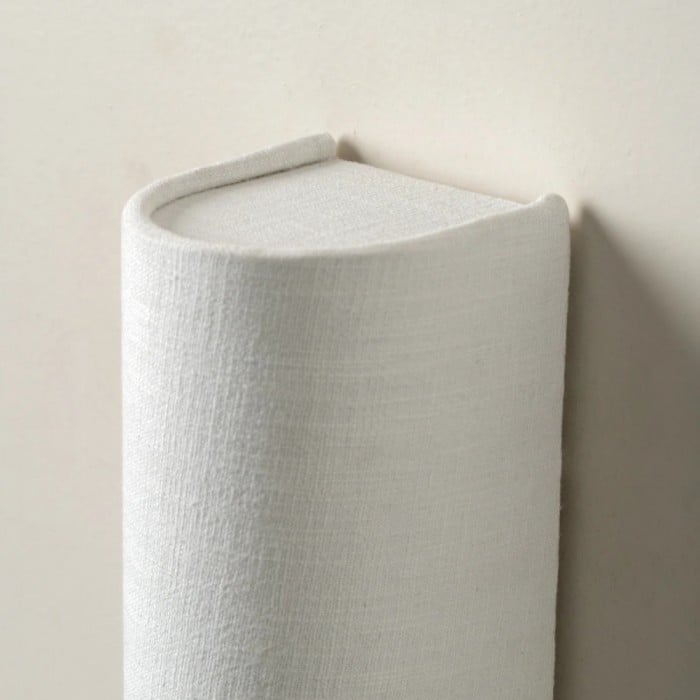 Linbron Vägglampa i linne med naturlig tygskärm, modern vägglampa för sovrum HL2283
