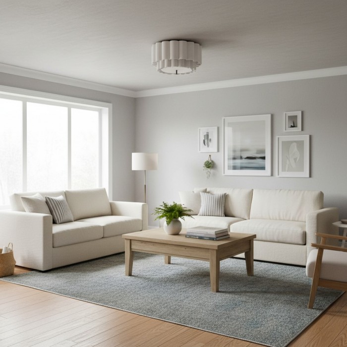 Lámpara de techo moderna Linbron Flush Lighting con pantalla de lino festoneado y acabado en bronce para comedor HL2284