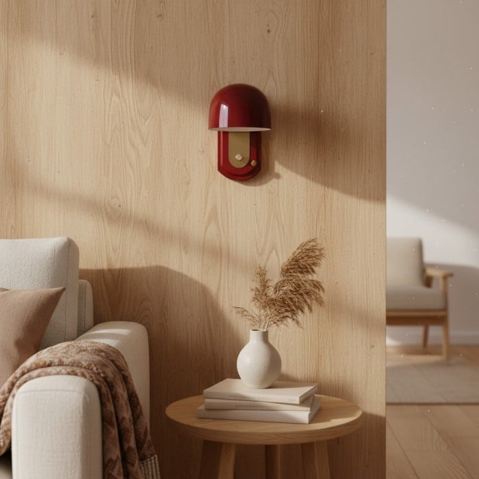 Livessa Modern Vägglampa – Skulpturell Vägglampa med Glasskärm för Sovrum eller Vardagsrum HL2330