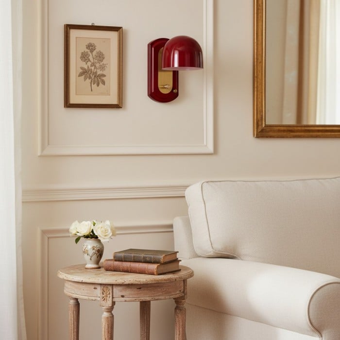 Livessa Modern Vägglampa – Skulpturell Vägglampa med Glasskärm för Sovrum eller Vardagsrum HL2330