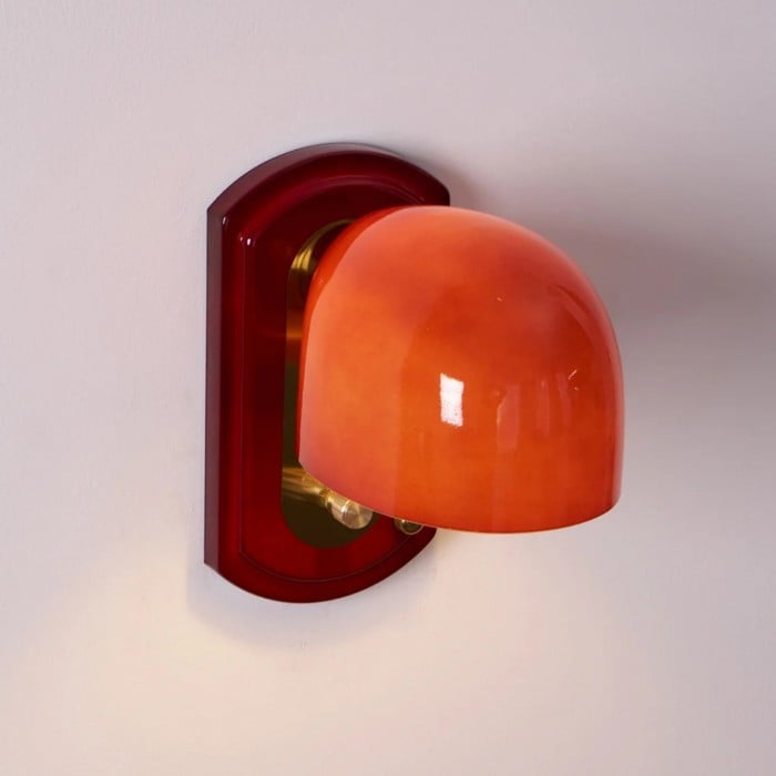 Livessa Modern Vägglampa – Skulpturell Vägglampa med Glasskärm för Sovrum eller Vardagsrum HL2330