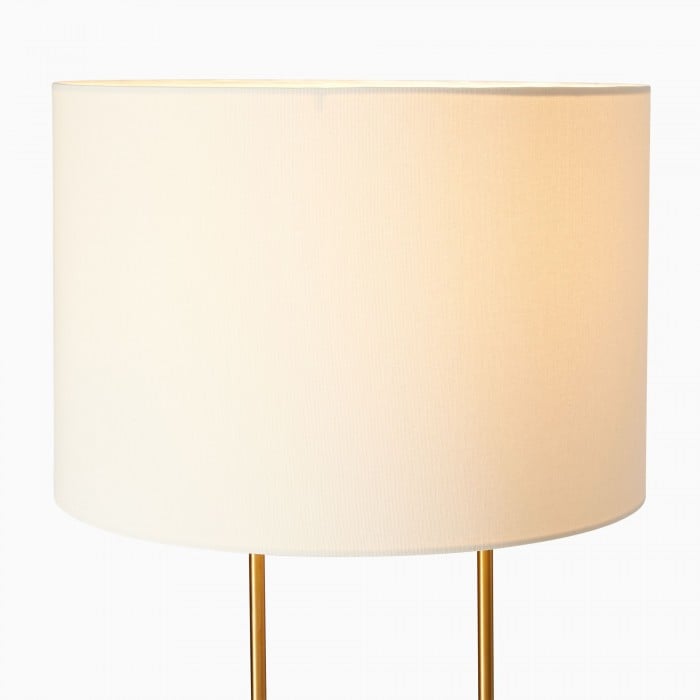 Luma Minimalistische Industriële Tafellamp en Vloerlamp – Metalen Frame met Zachte Stoffen Kap voor Thuis en Kantoor HL2400