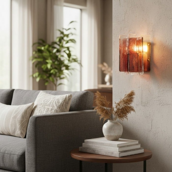 Lumiridge Modern Wall Light – Minimalist Design Metal Glass Fixture for Living Room HL2352