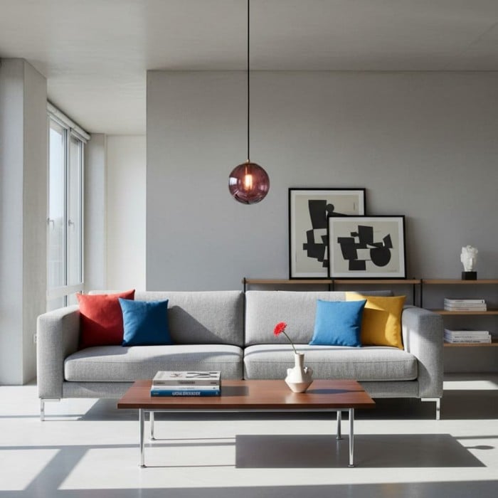 Lunorie Iron Metal Glass Globe Pendant Light – Sculpted Adjustable Pendant for Dining Spaces HL2351