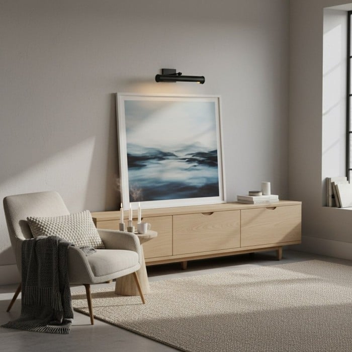 Lampa ścienna Modo Picture Light – klasyczna lampa artystyczna z mosiądzu w kształcie łuku do galerii ściennej HL2372