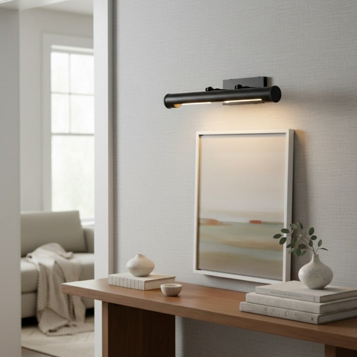 Lampa ścienna Modo Picture Light – klasyczna lampa artystyczna z mosiądzu w kształcie łuku do galerii ściennej HL2372