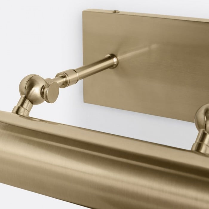 Lampa ścienna Modo Picture Light – klasyczna lampa artystyczna z mosiądzu w kształcie łuku do galerii ściennej HL2372