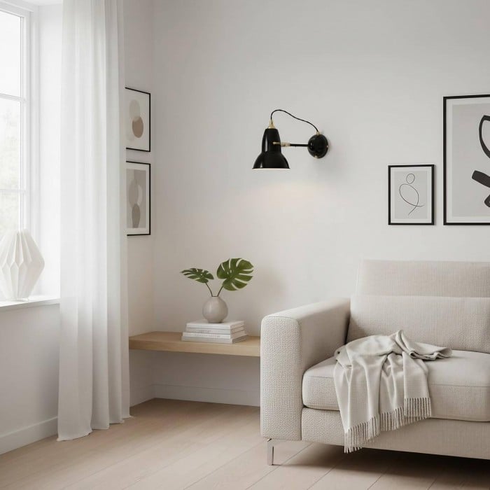 Modryx Industriell Metallvägglampa - Retroinspirerad Vägglampa med Justerbar Arm För Sängbord & Läsning HL2359