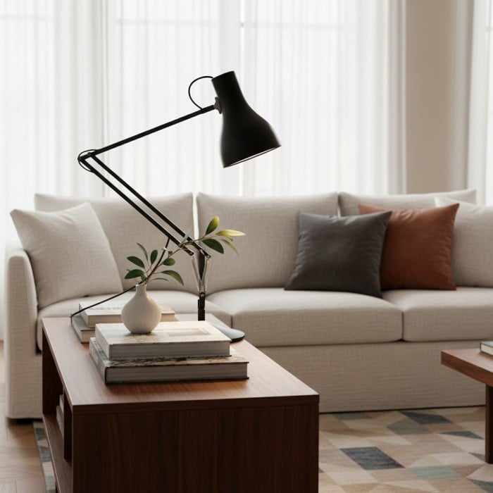 Modryx Nowoczesna, regulowana lampa biurkowa – ponadczasowa lampa robocza do domowego biura HL2325