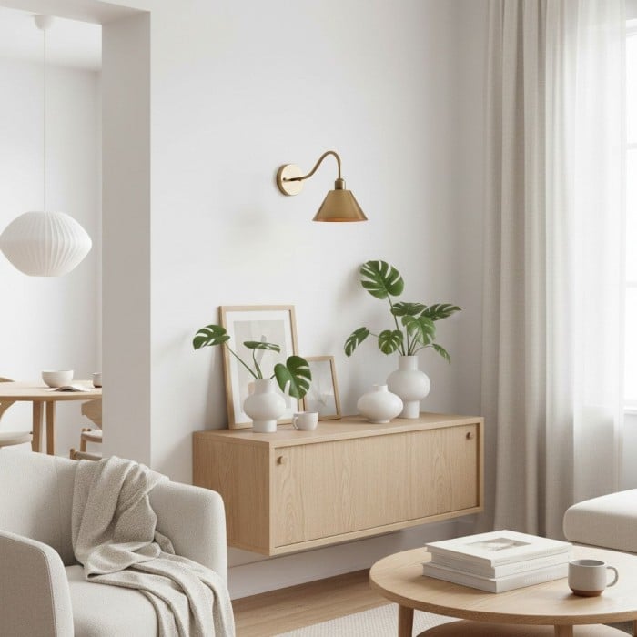 Narix taps toelopende metalen wandlamp - Strak industrieel ontwerp in eigentijdse stijl voor slaapkamer en woonkamer HL2333