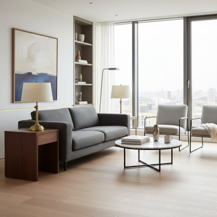 Nera USB Table Lamp – Adjustable Height Sleek Metal Modern Lamp for Office and Living Room HL2397